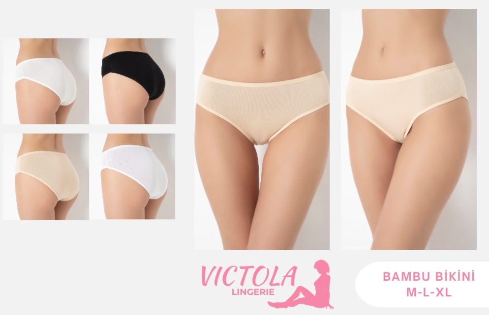 Victola%20İç%20Giyim%2012%20Adet%20Bambu%20Bikini%20Külot%20206