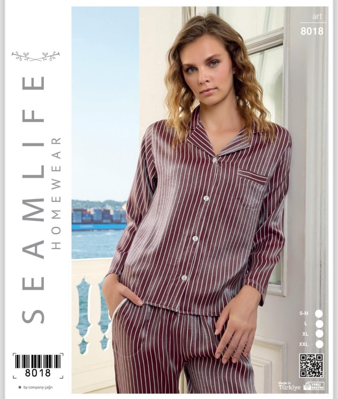 Seamlife%20Kadın%20Boydan%20Dümeli%20Pamuk%20Saten%20Pijama