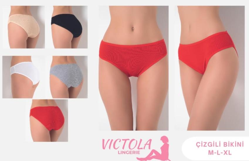 Victola İç Giyim 12 Adet Kaşkorse Bikini Külot 211