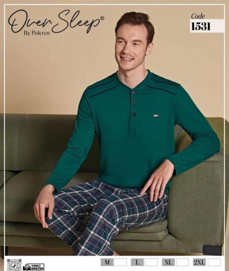 Over Sleep 1531 Erkek Kışlık Pijama Takım